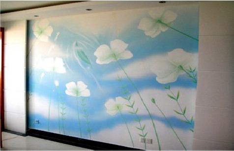 汉源画墙绘怎么画好白云的蓬松感？