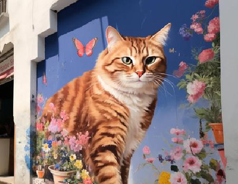 汉源自己绘制有个性的手绘墙