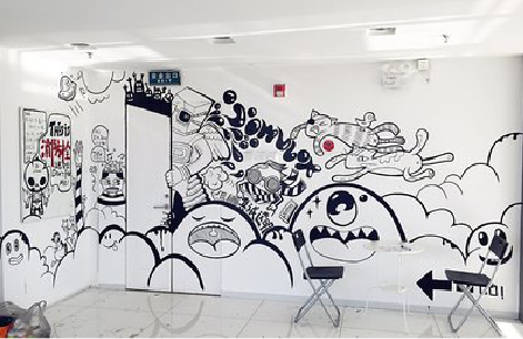 汉源手绘墙并非传统涂鸦。