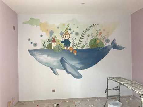 汉源手绘墙的特点及优势。